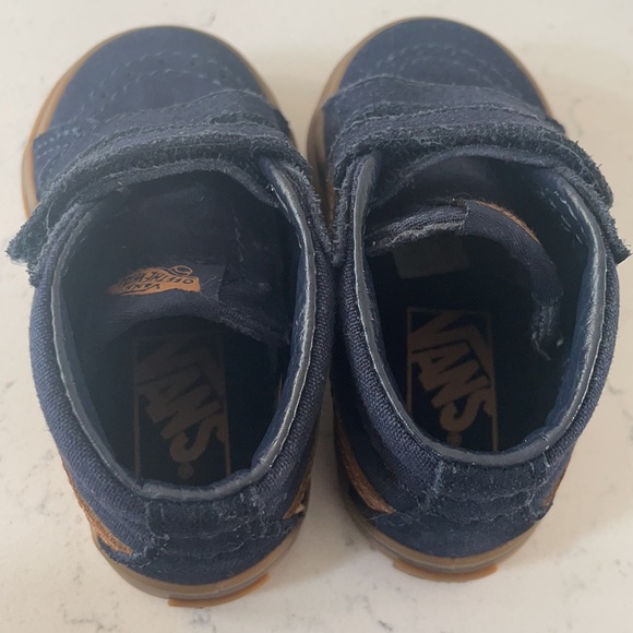 Vans Navy and Tan Suede Shoes - Toddler 5 - Picture 8 of 9
